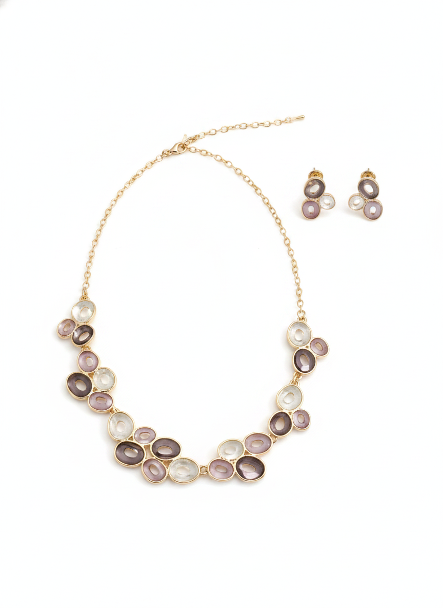 Mauve Mosaic Jewelry Set