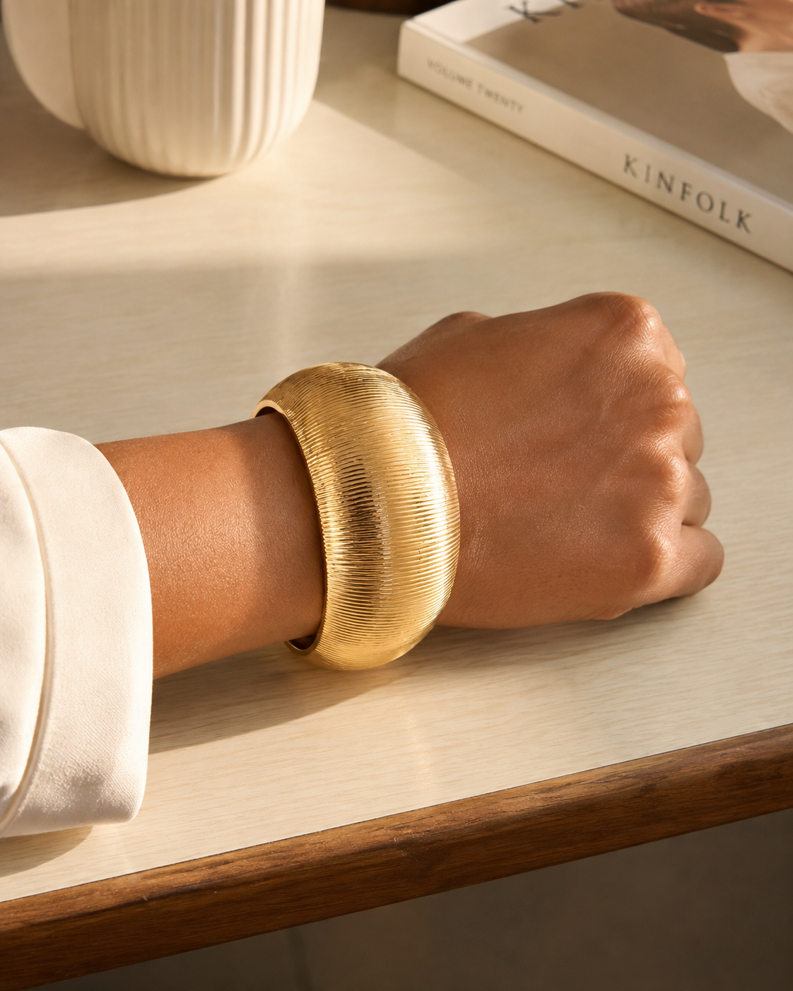 Soleil Ribbed Bangle
