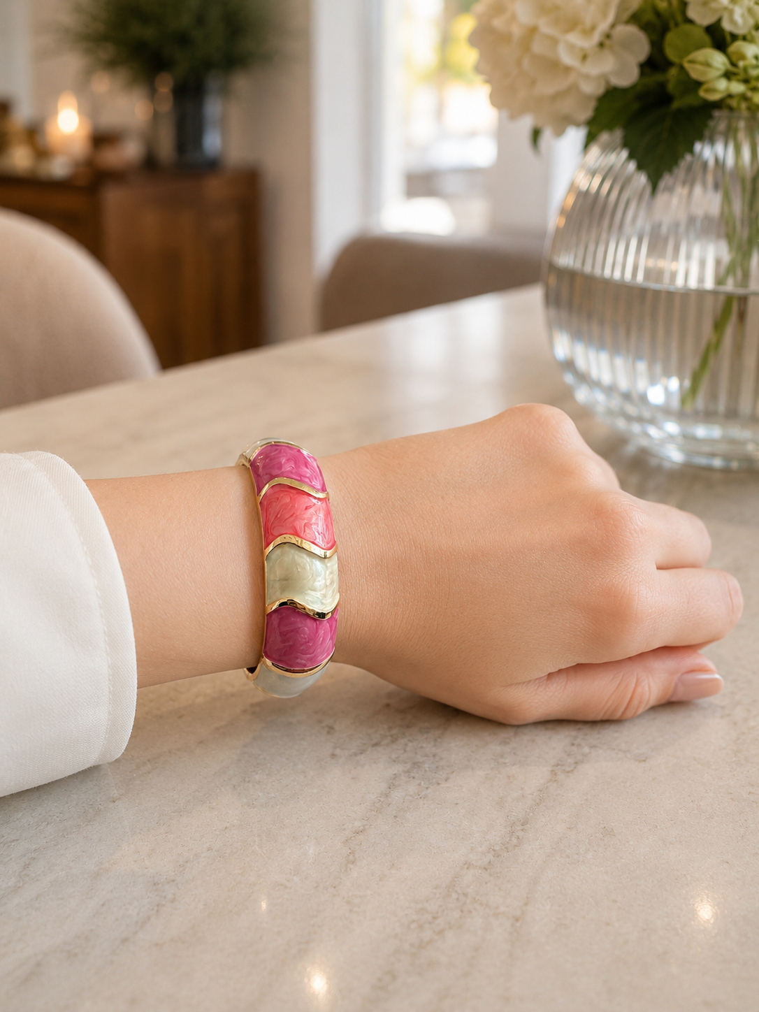Rosé Mosaic Bangle