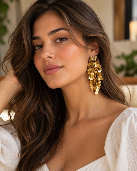 Golden Cascade Earrings