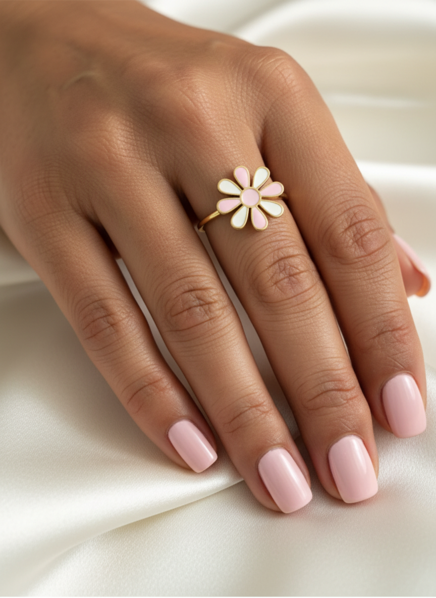 Blush Daisy Ring