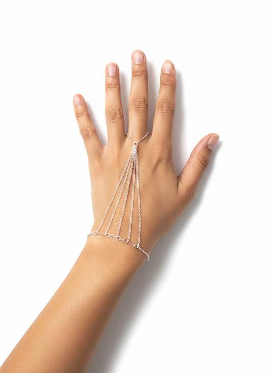 Silver Cascade Hand Chain
