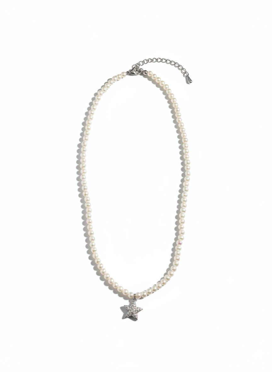 Celestial Pearl Star Necklace