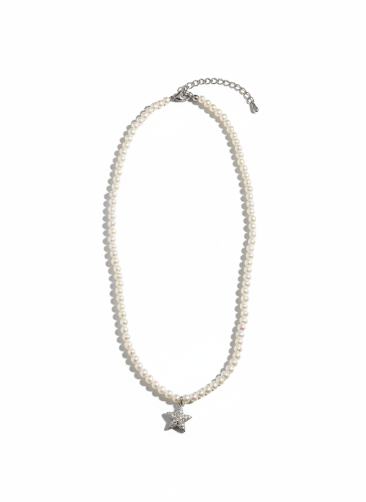 Celestial Pearl Star Necklace