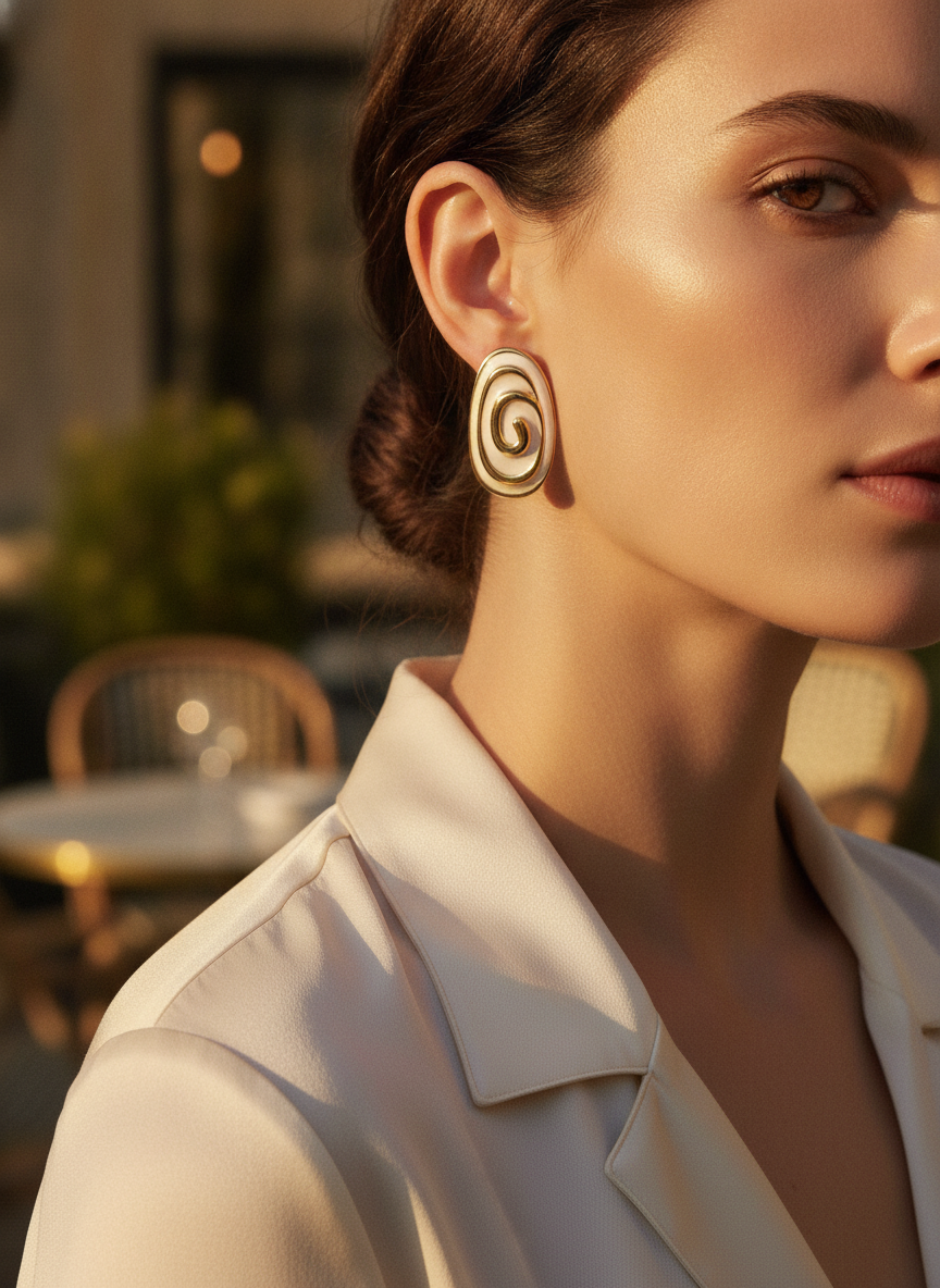 Golden Spiral Earrings
