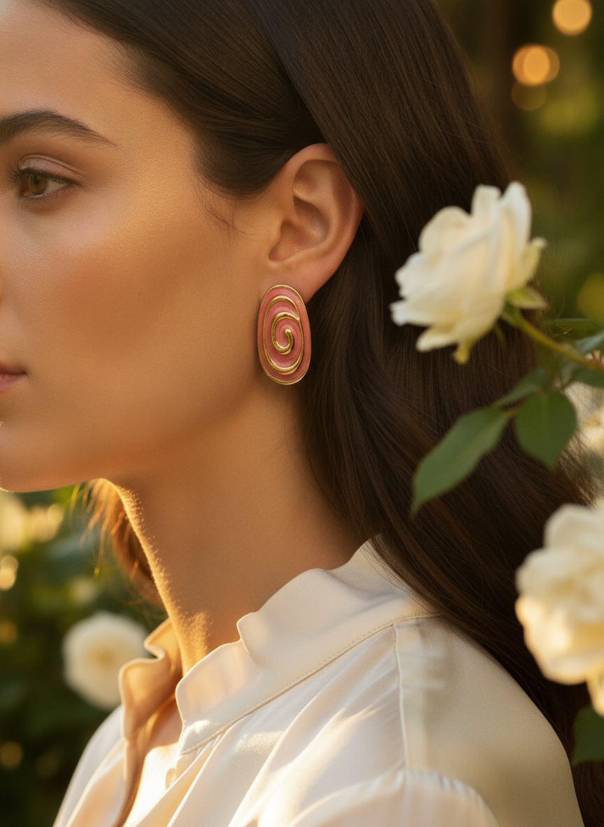 Golden Spiral Earrings