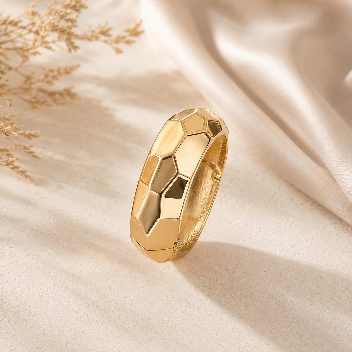 Facet Gold Bangle
