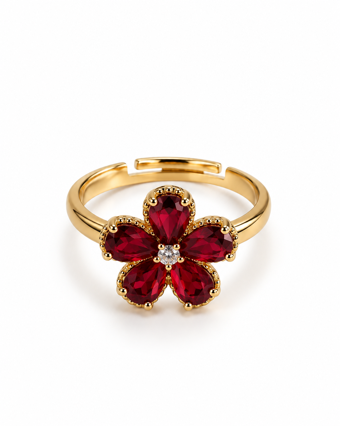 Crimson Bloom Ring